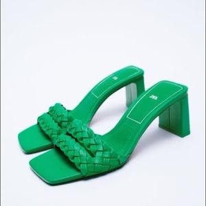 Zara Green Sandal Heels